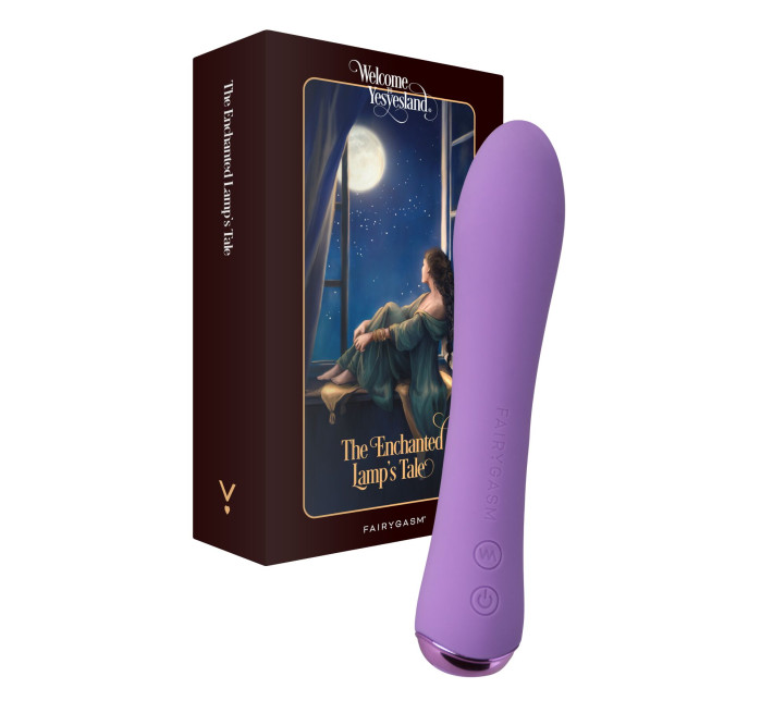 Вибратор с подогревом FairyGasm WowGenie violet, подогрев до 42 °C