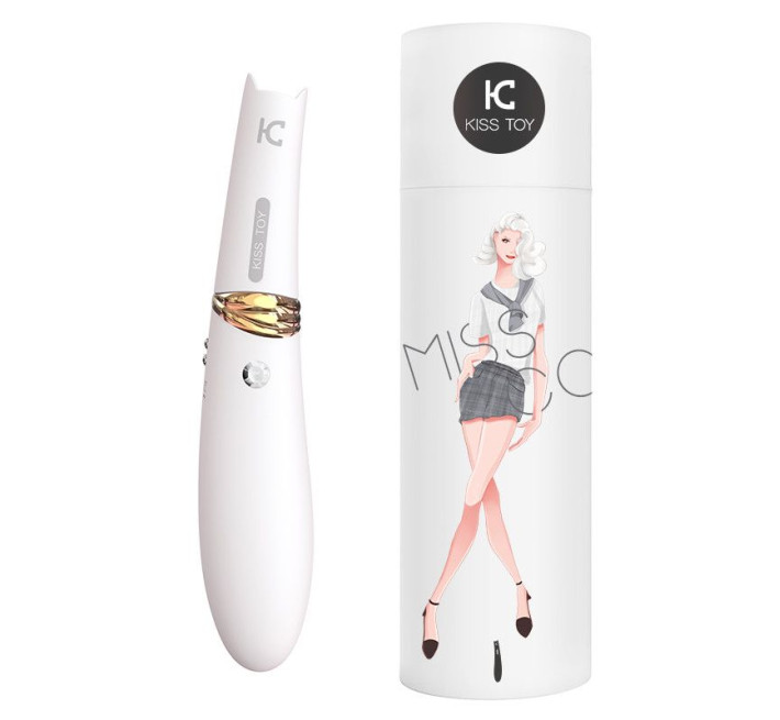 Вакуумный стимулятор с вибрацией KisToy Miss CC Белый