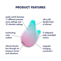 Вакуумный клиторальный стимулятор Satisfyer Mermaid Vibes Mint/Pink