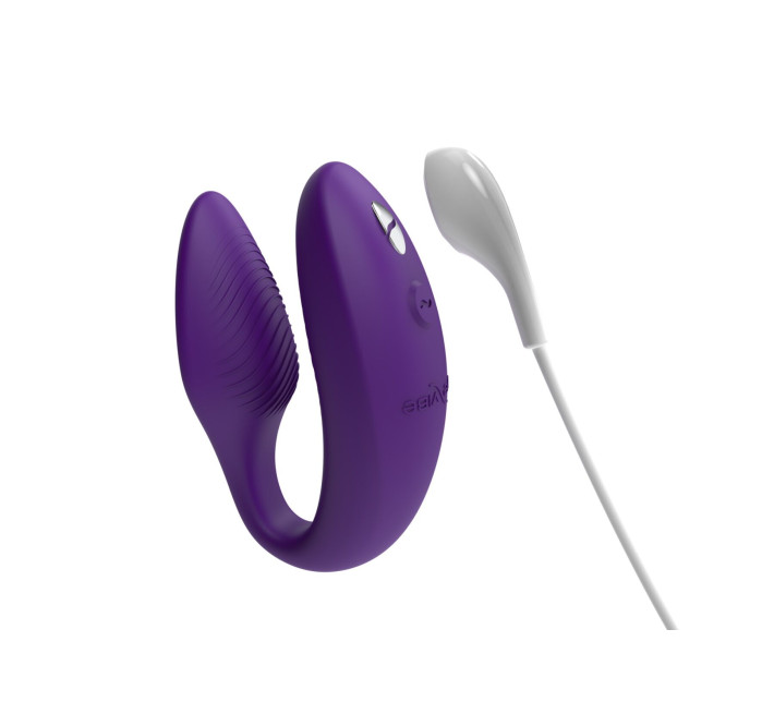 Смарт-вибратор для пар We-Vibe Sync 2 Purple, 10 виброрежимов, пульт ДУ