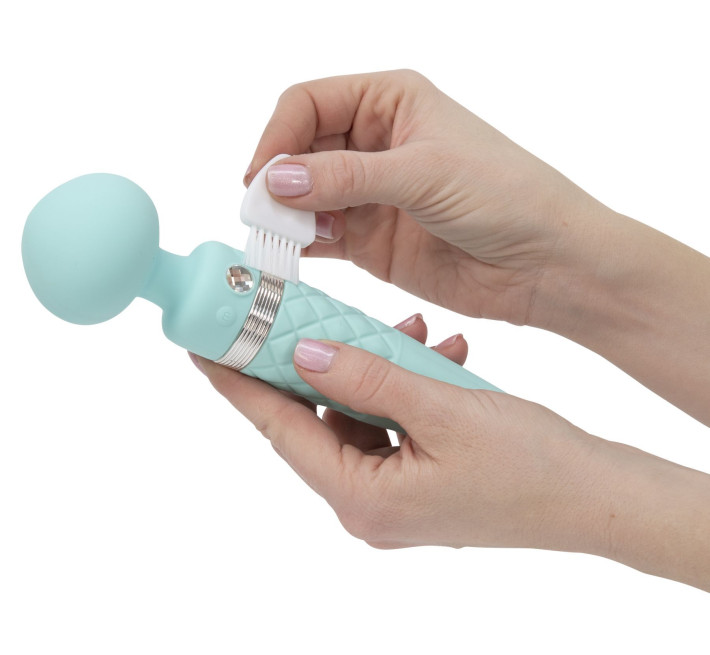 Вибромассажер 2-в-1 PILLOW TALK Sultry Бирюзовый