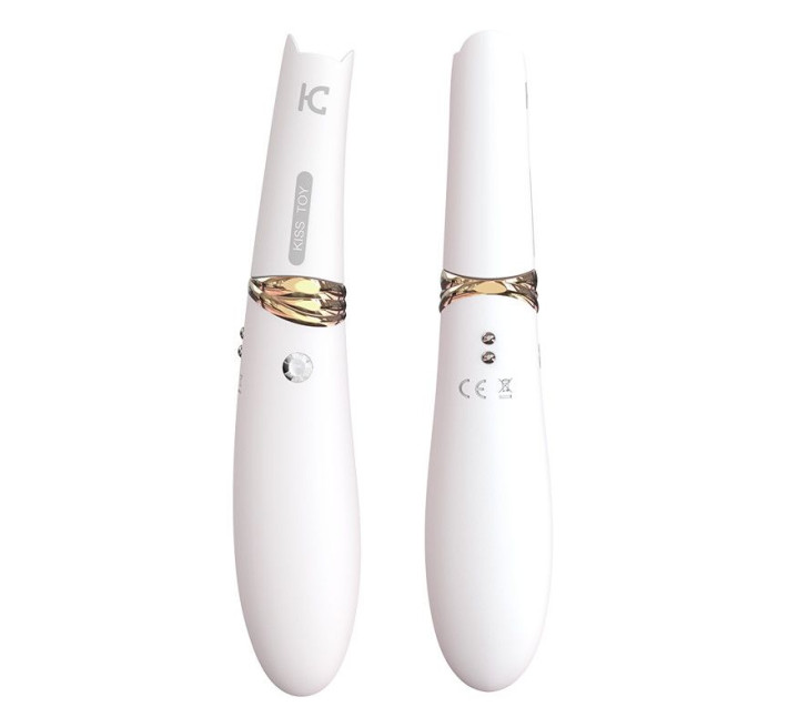 Вакуумный стимулятор с вибрацией KisToy Miss CC Белый