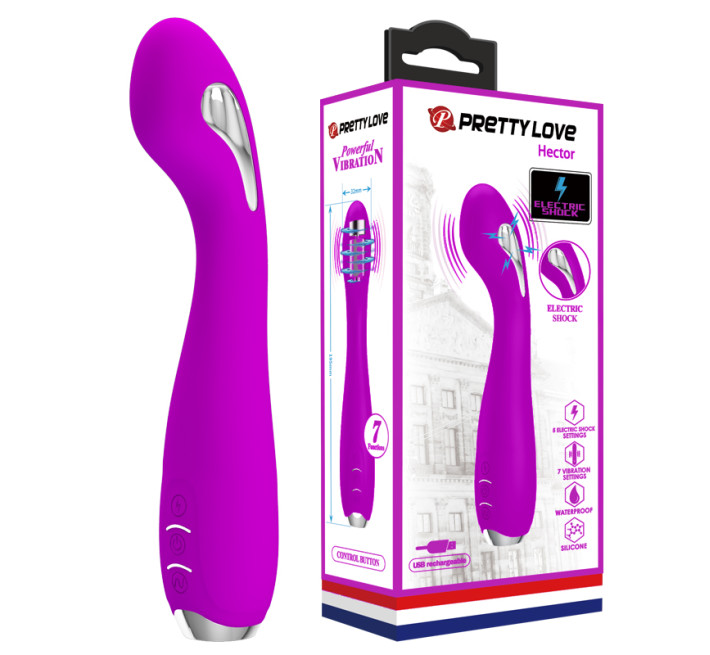 Стимулятор G-точки з електростимуляцією Pretty Love Hector Фіолетовий