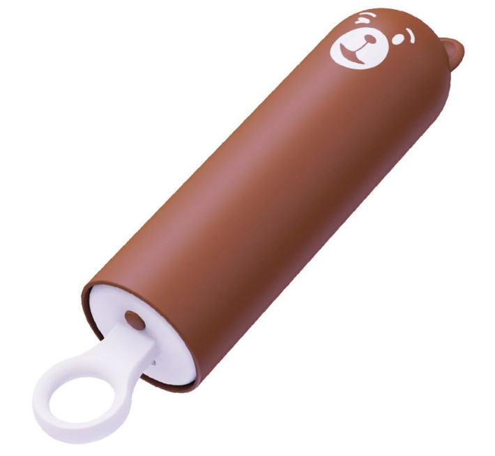 Вибратор CuteVibe Teddy Brown (Pink Dildo), реалистичный вибратор под видом мороженого