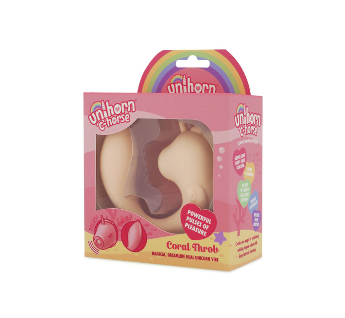 Вібратор-єдиноріжка Unihorn - C Horse - Coral Throb, вагінально-кліторальна стимуляція