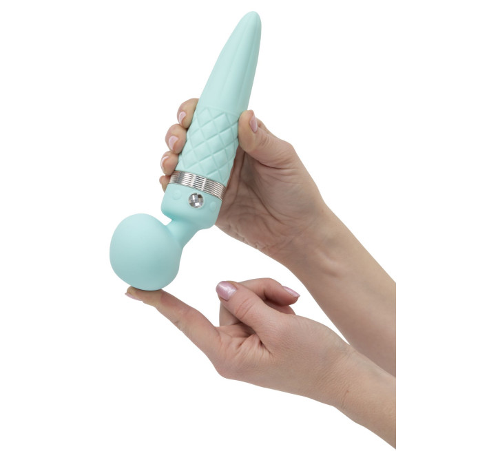 Вибромассажер 2-в-1 PILLOW TALK Sultry Бирюзовый
