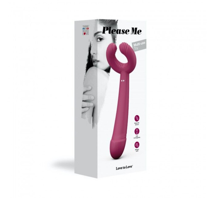 Вібратор для пар Love To Love PLEASE ME - PLUM STAR з трьома моторами, гнучкий