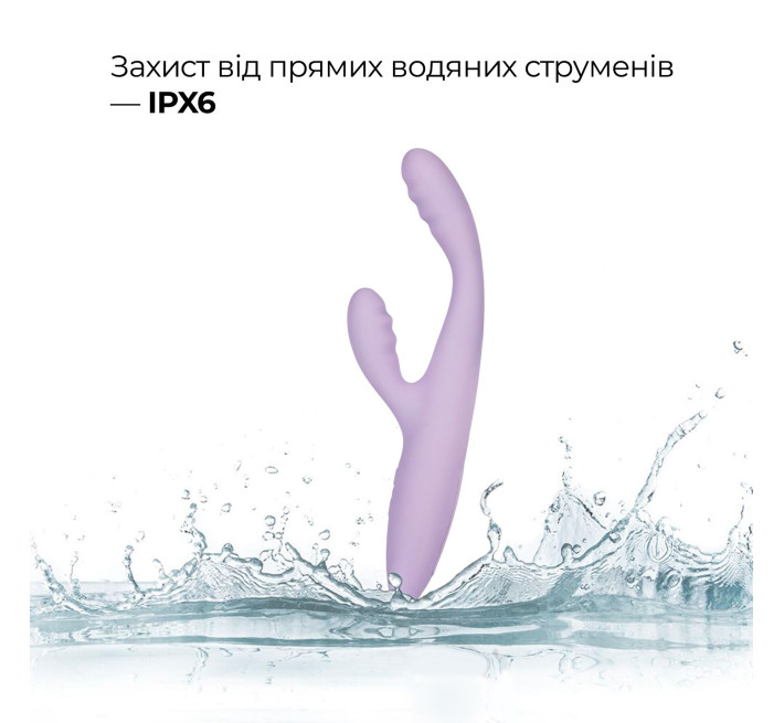 Тонкий кролик-вибратор Svakom Cici+ 2 Lilac, управление со смартфона, подогрев до 38 °C