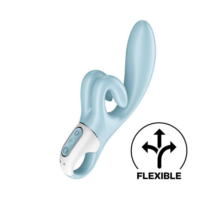 Вібратор-кролик Satisfyer Touch Me Blue, подвійний відросток, 3 потужні мотори