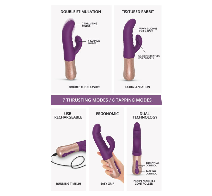 Двойной пульсатор-кролик Love To Love SASSY BUNNY - PURPLE RAIN