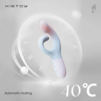 Вибратор-кролик для точки G KISTOY Big G Blue, изогнутый отросток, автоматический подогрев. Вибратор-кролик для точки G KISTOY Big G Blue, изогнутый отросток, автоматический подогрев.