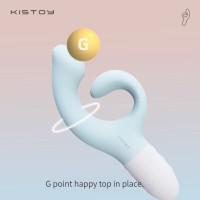 Вибратор-кролик для точки G KISTOY Big G Blue, изогнутый отросток, автоматический подогрев. Вибратор-кролик для точки G KISTOY Big G Blue, изогнутый отросток, автоматический подогрев.