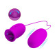 Кліторальний стимулятор з віброяйцем Pretty Love Daisy Licking Vibrator Purple