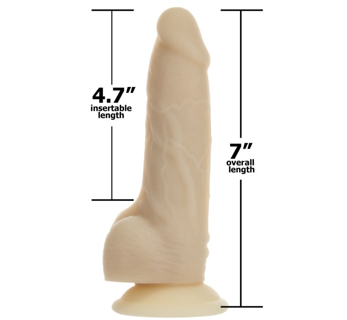 Фалоімітатор з вібрацією та ротацією Naked ADDICTION Chris 7' Rotating & Vibrating Dong, пульт ДК