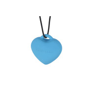 Минивибратор «Сердечко» FairyGasm PleasureStone blue, 9 режимов, на шнурке