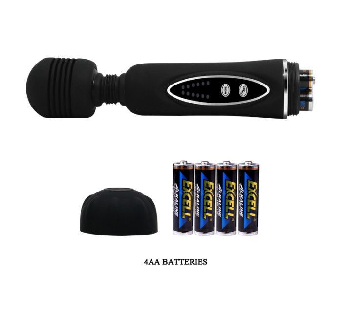 Вибратор с сменными насадками LyBaile Power Wand Massage Kit Black