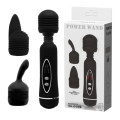 Вибратор с сменными насадками LyBaile Power Wand Massage Kit Black