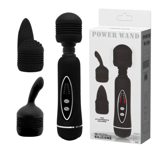 Вибратор с сменными насадками LyBaile Power Wand Massage Kit Black