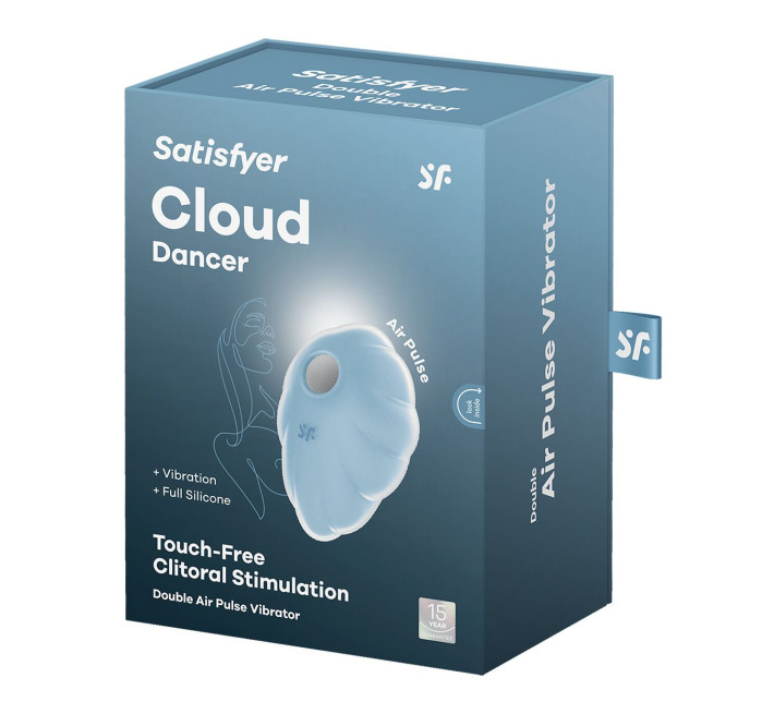 Вакуумний стимулятор з вібрацією Satisfyer Cloud Dancer Blue