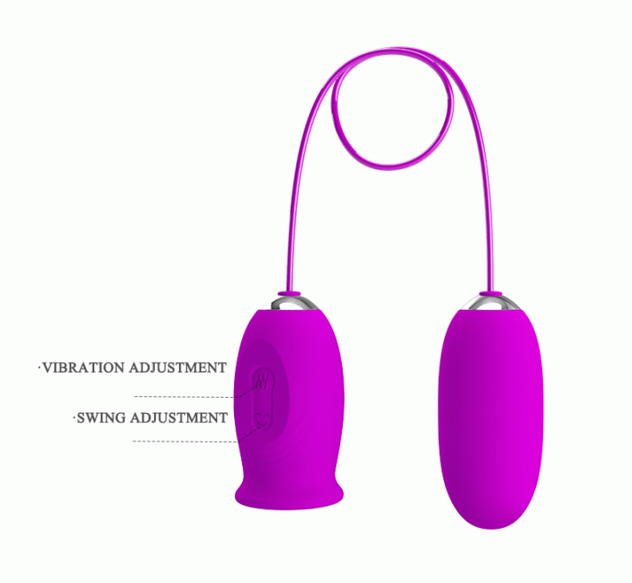 Кліторальний стимулятор з віброяйцем Pretty Love Daisy Licking Vibrator Purple