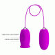 Кліторальний стимулятор з віброяйцем Pretty Love Daisy Licking Vibrator Purple