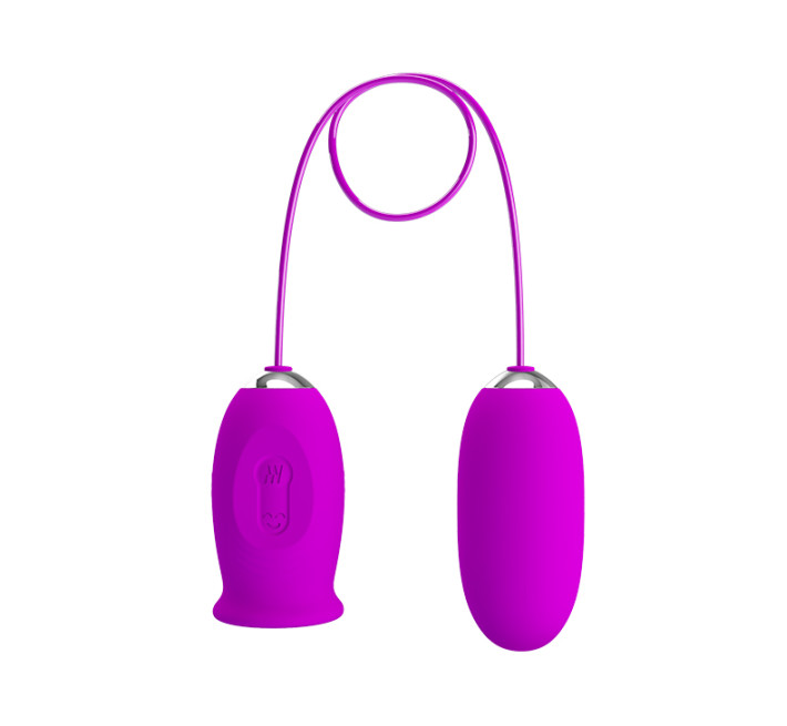 Кліторальний стимулятор з віброяйцем Pretty Love Daisy Licking Vibrator Purple