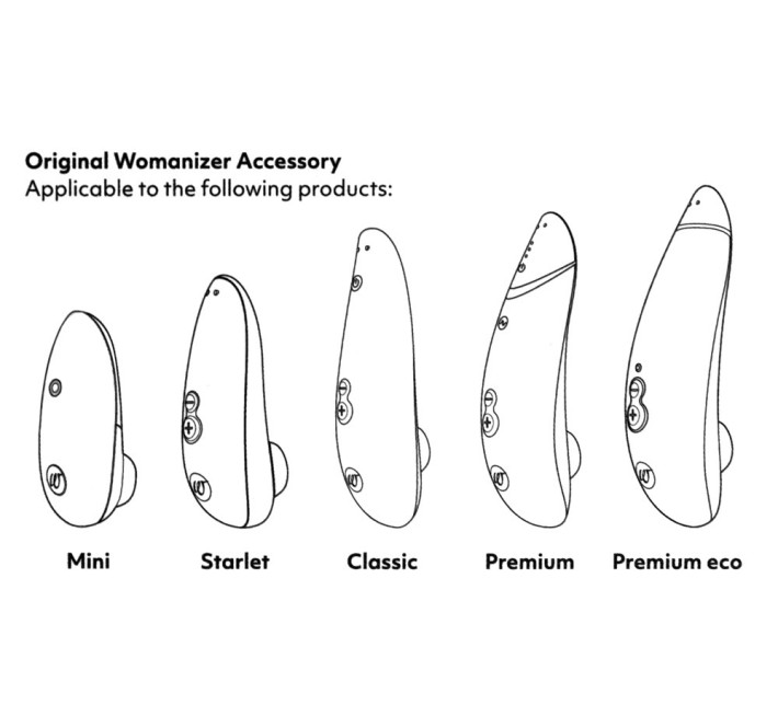 Сменные насадки Womanizer Premium, Classic, Liberty, Starlet - L, Белые, 3 шт