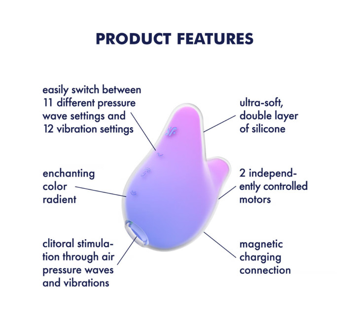 Вакуумный клиторальный стимулятор Satisfyer Mermaid Vibes Violet/Pink