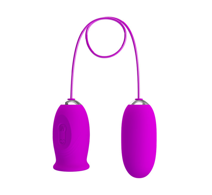 Кліторальний стимулятор з віброяйцем Pretty Love Daisy Licking Vibrator Purple