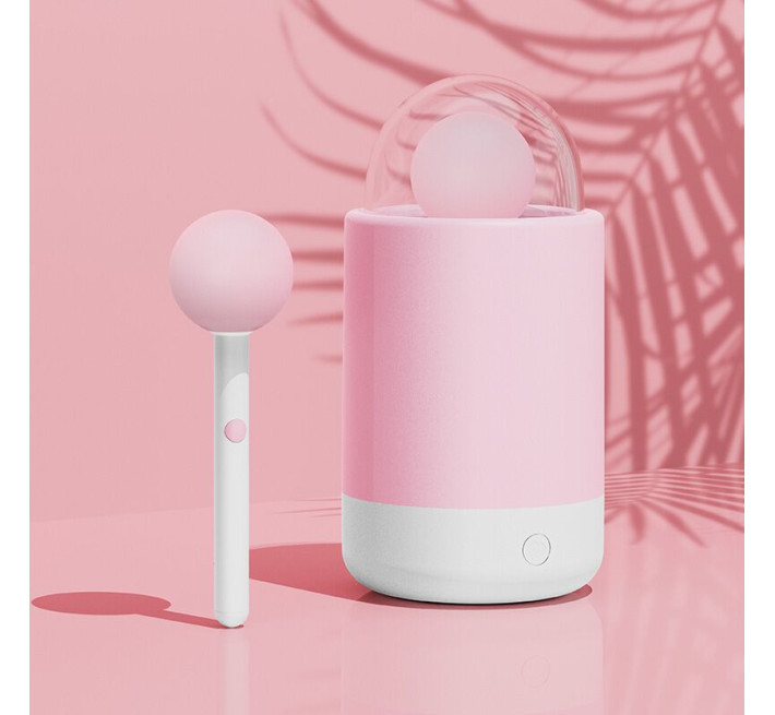 Вібратор-цукерка на паличці KISTOY Pink Pop, зарядний кейс-нічник, 10 режимів вібрації