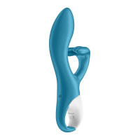 Вибратор-кролик с тройным отростком Satisfyer Embrace me Turquoise, 2 мотора, диаметр 3,6 см