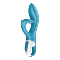 Вібратор-кролик із потрійним відростком Satisfyer Embrace me Turquoise, 2 мотори, діаметр 3,6 см Вібратор-кролик із потрійним відростком Satisfyer Embrace me Turquoise, 2 мотори, діаметр 3,6 см