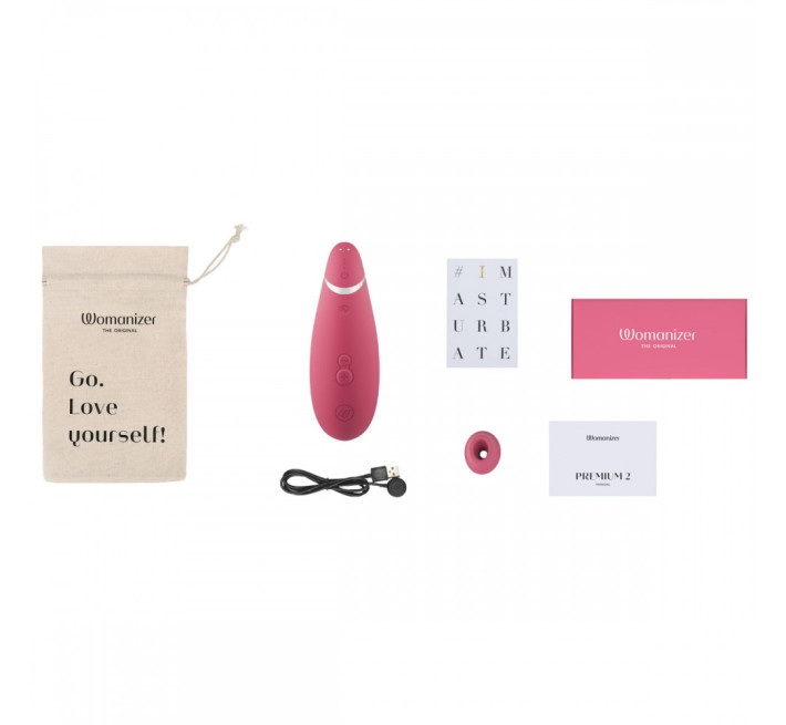 Вакуумний стимулятор клітора Womanizer Premium 2 Respberry