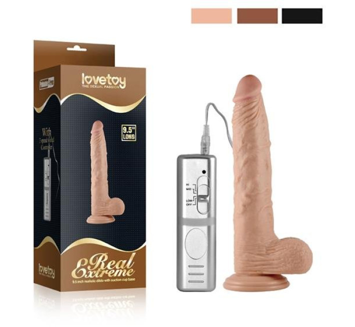 Вибратор LoveToy Real Extreme Vibrating Dildo 9.5