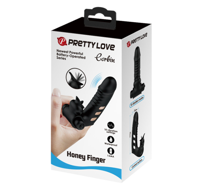 Насадка на палець Pretty Love Corbin Finger Vibrator Black