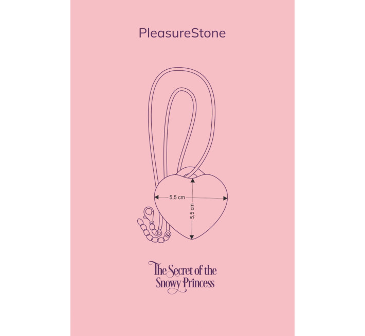 Минивибратор «Сердечко» FairyGasm PleasureStone blue, 9 режимов, на шнурке