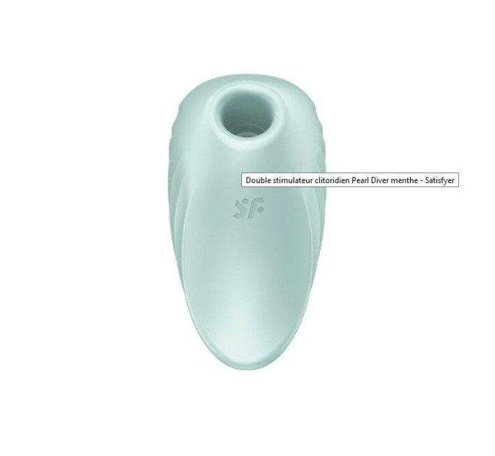 Вакуумний кліторальний стимулятор із вібрацією Satisfyer Pearl Diver Mint