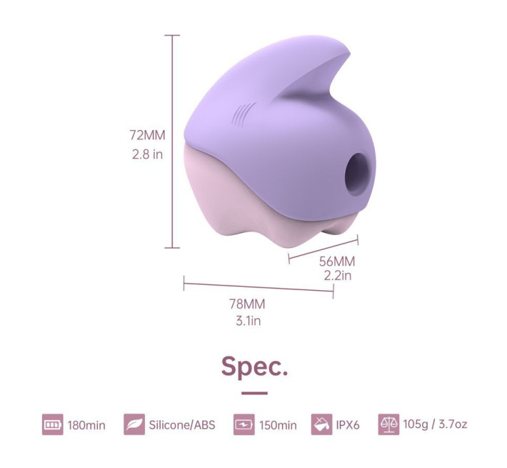 Вакуумный клиторальный смарт-стимулятор Magic Motion Unicorn Purple с вибрацией