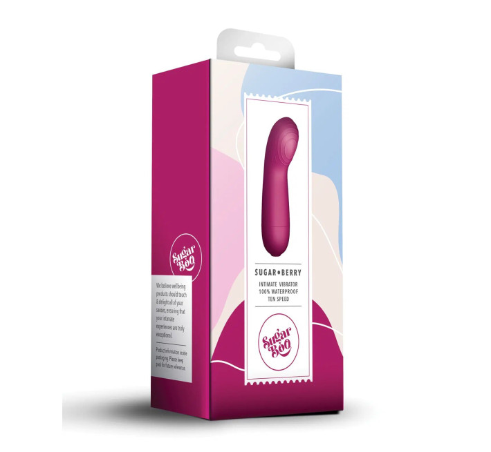 Мінівібратор SugarBoo Sugar Berry, підходить для клітора та точки G, робота від батарейок (у комплек