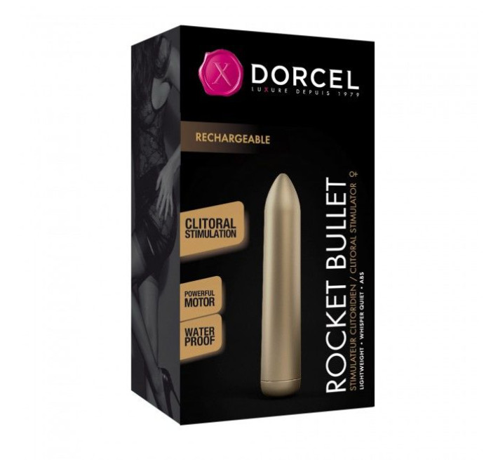 Перезаряджається віброкуля Marc Dorcel Rocket Bullet Золота