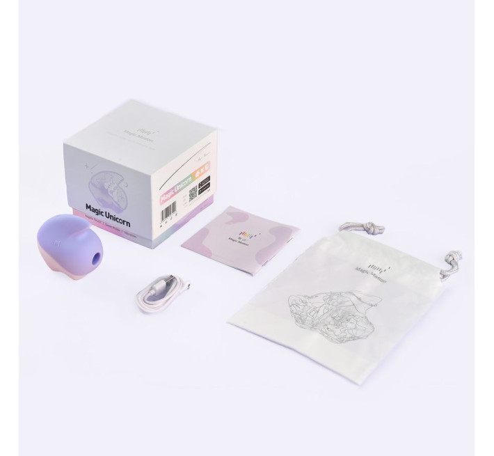 Вакуумный клиторальный смарт-стимулятор Magic Motion Unicorn Purple с вибрацией