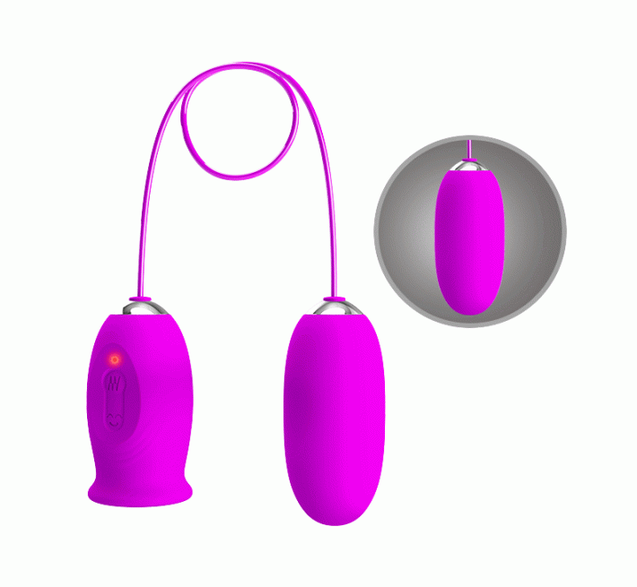 Кліторальний стимулятор з віброяйцем Pretty Love Daisy Licking Vibrator Purple