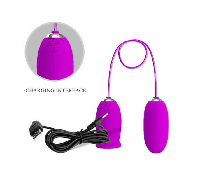 Кліторальний стимулятор з віброяйцем Pretty Love Daisy Licking Vibrator Purple