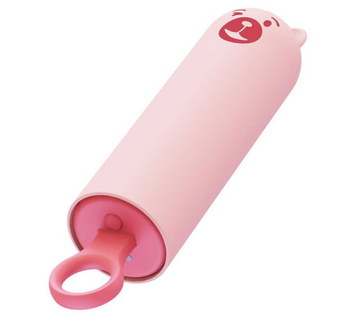 Вібратор CuteVibe Teddy Pink (Black Dildo), реалістичний вібратор під виглядом морозива