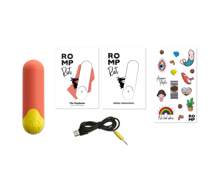 Мощный виброшар Romp Riot Light orange