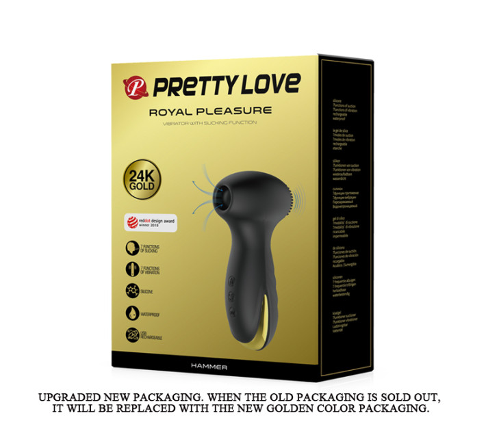 Клиторальный стимулятор Pretty Love Royal Pleasure Hammer Black