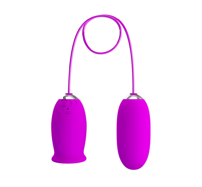 Кліторальний стимулятор з віброяйцем Pretty Love Daisy Licking Vibrator Purple