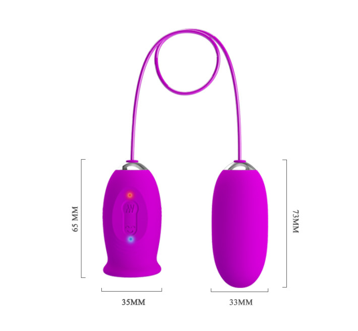 Кліторальний стимулятор з віброяйцем Pretty Love Daisy Licking Vibrator Purple