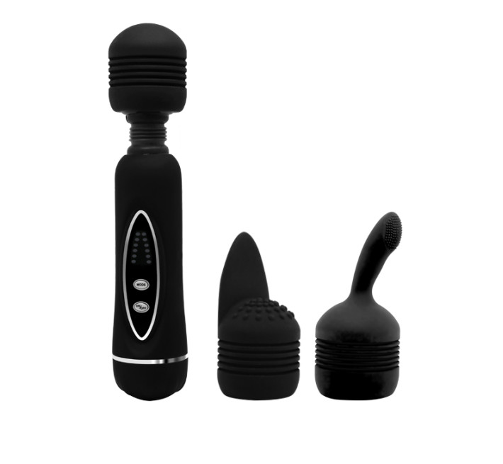 Вибратор с сменными насадками LyBaile Power Wand Massage Kit Black