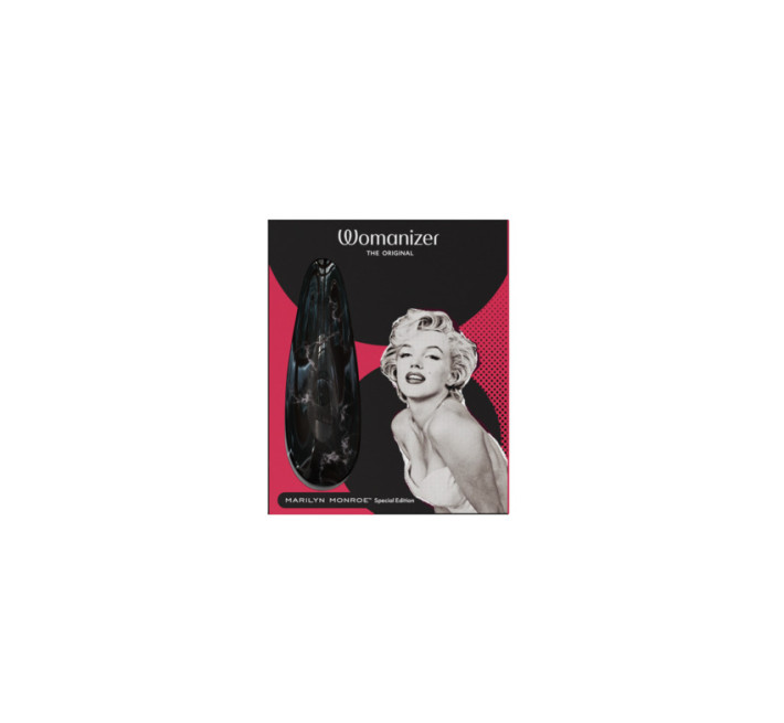 Вакуумний стимулятор клітора Womanizer Marilyn Monroe Black Marble